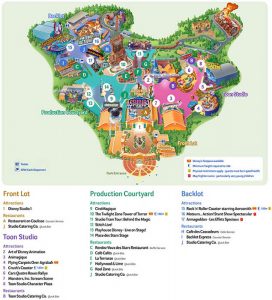 Walt Disney Studios mapa