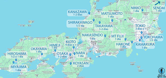 Itinerario viaje Japón